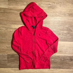 Polo blue label womens XL pink zip up jacket with hood